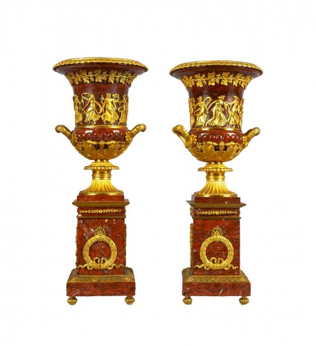 Paire de vases Médicis Empire - France, début XIXe siècle